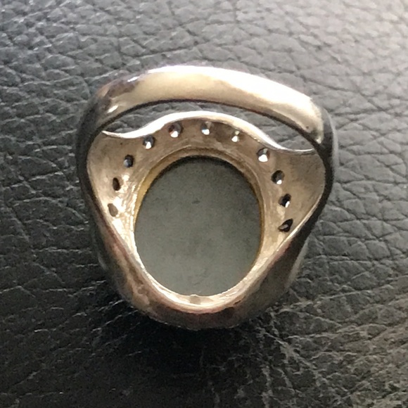 Silpada sterling silver ring with black stone and CZ. - Picture 6 of 9